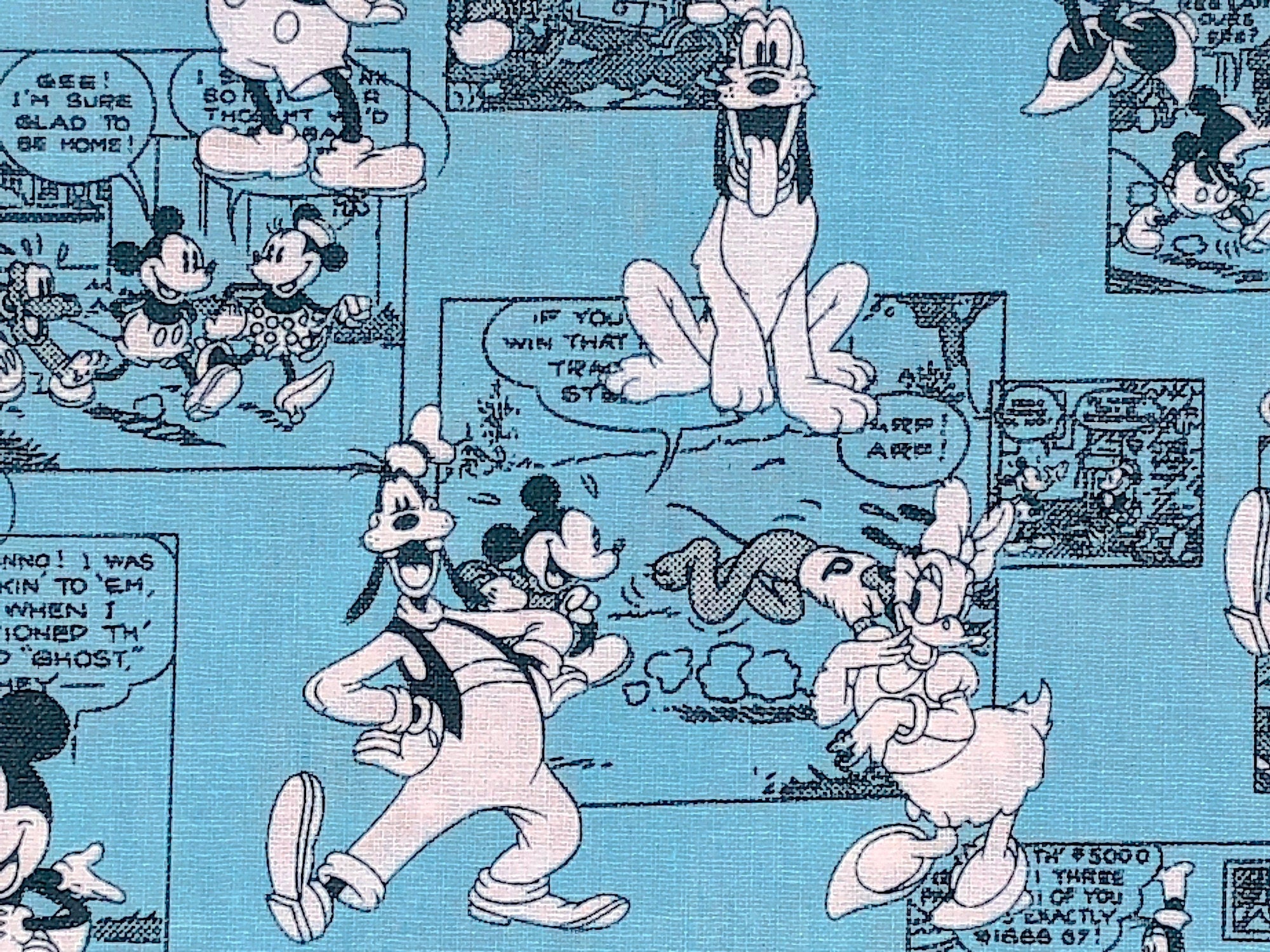 Close up of Pluto, Goofy and more.