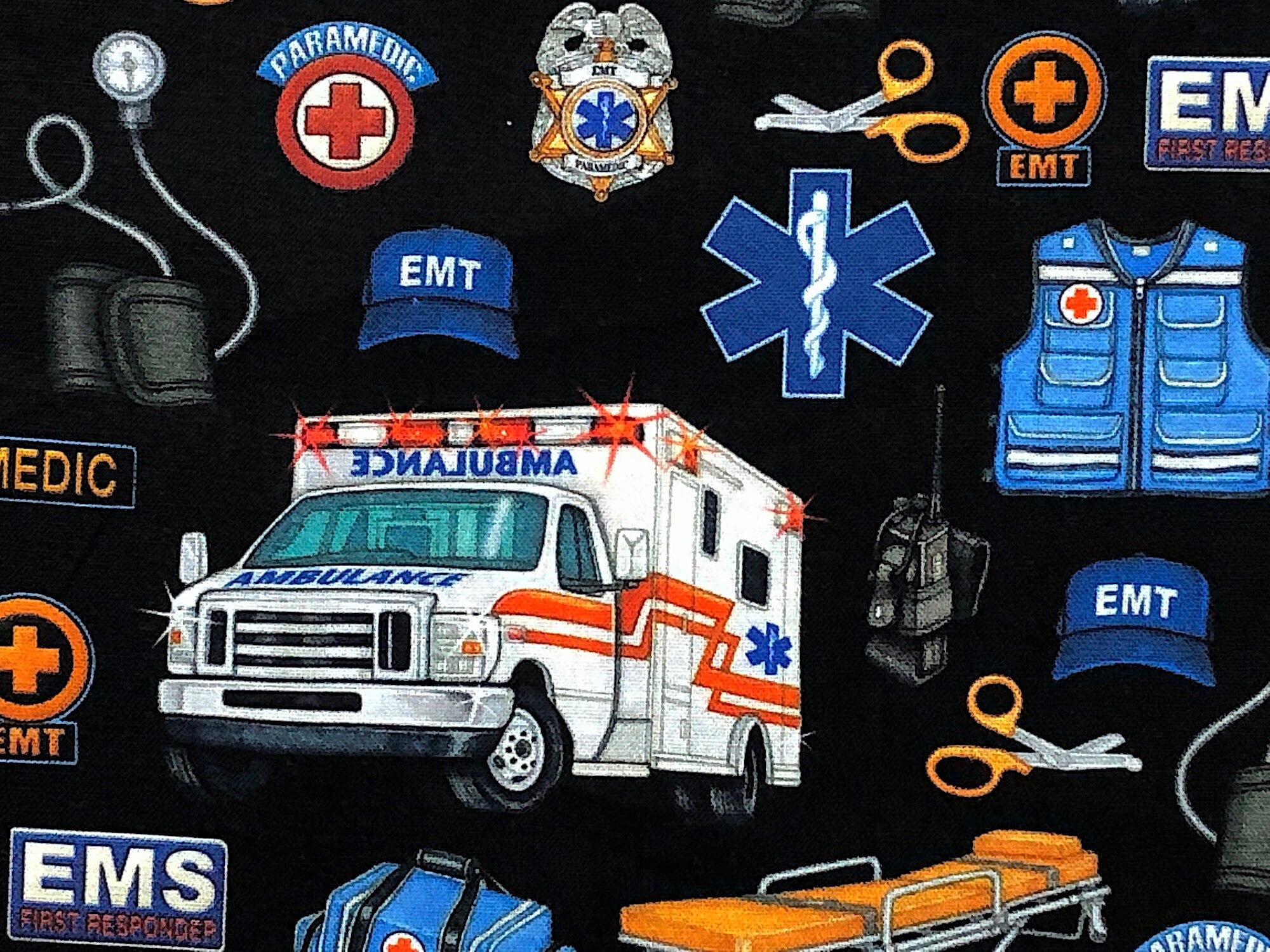 Close up of ambulance.