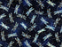 Blue cotton fabric covered with dragonflies.