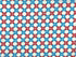 This fabric is part of the big hugs collection. The white fabric is covered with blue and red band aids. The band aids are arranged in a checkered pattern and have hearts in the middle of them.
