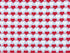 The light grey fabric is covered with red and white heartbeats. This fabric is part of the big hugs collection.