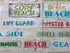 Sayings such as surf beach, life guard and beach.