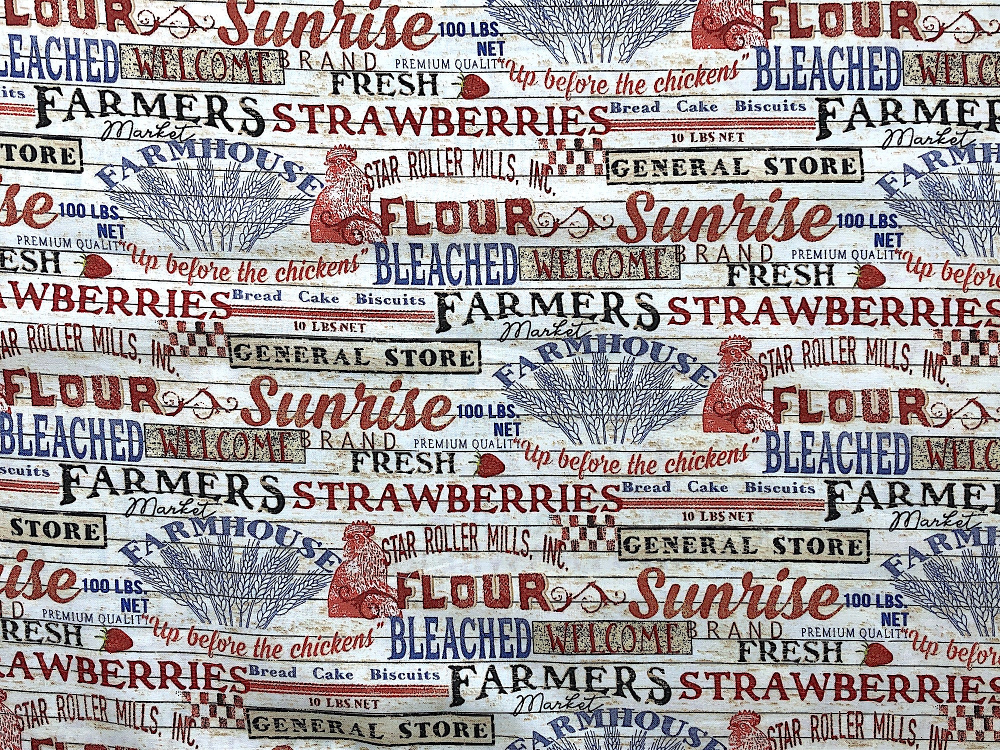 Patriotic Summer Signs - Farmers Market Signs - Cotton Fabric - MISC-120