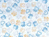 Blue and yellow paw prints on a white background.