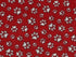 This red fabric is covered with light grey paw prints. This fabric is part of the Adorable Pets collection by Elizabeth's Studio