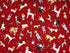 This Dog Fabric consists of a pretty Red background with many cute small and large dogs laying, standing and sitting down. This fabric is part of the Think Pawsitive Collection designed by Andi Metz