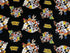 This Looney Tunes fabric has Sylvester, Bugs Bunny, The Tasmanian Devil, Tweety Bird and more on a black background.