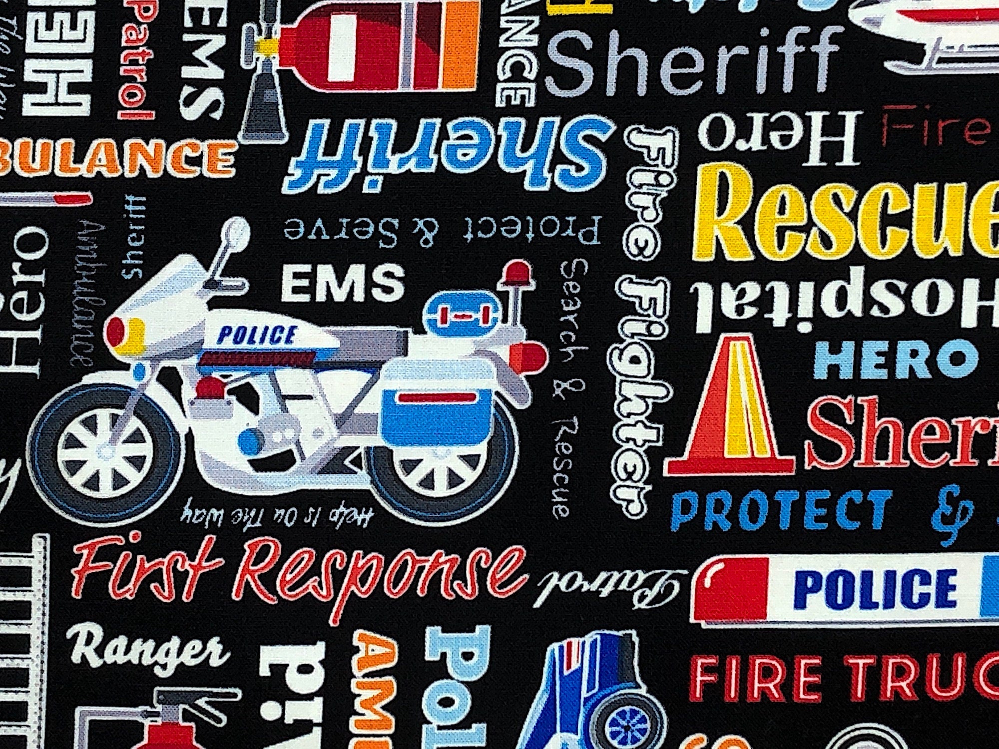 Close up of a police motorbike.