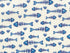 This white fabric is covered with fish bones. This fabric is part of the Kitty City collection by Andi Metz.