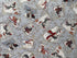 This gray fabric is covered with snowmen, bird houses, birds and other wildlife such as bears, bunnies and fox. See my other listings for more fabrics from this collection as seen in the last picture and video.