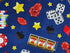 Close up of dice, chips, stars and more.