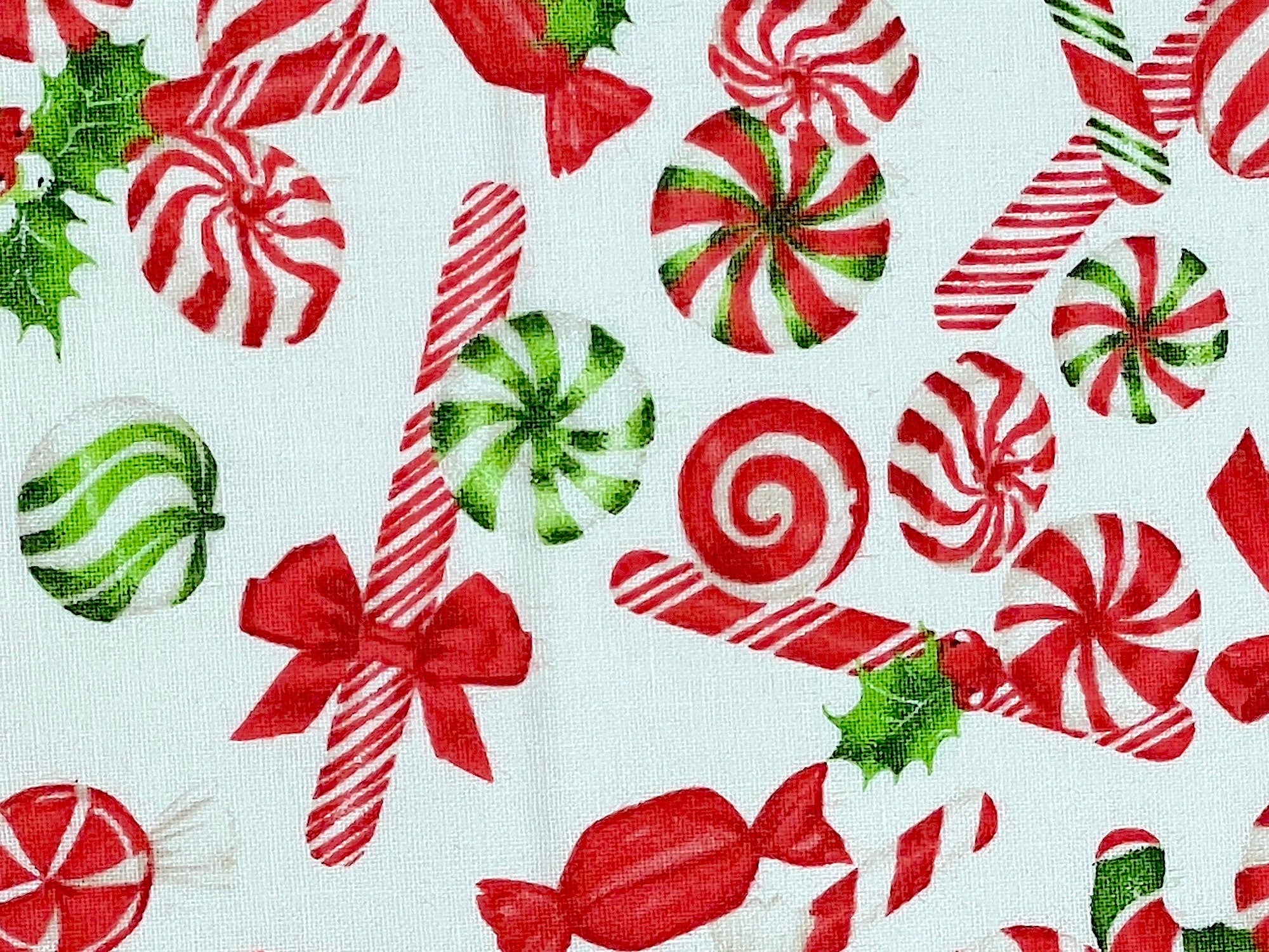 Close up of peppermint candy.