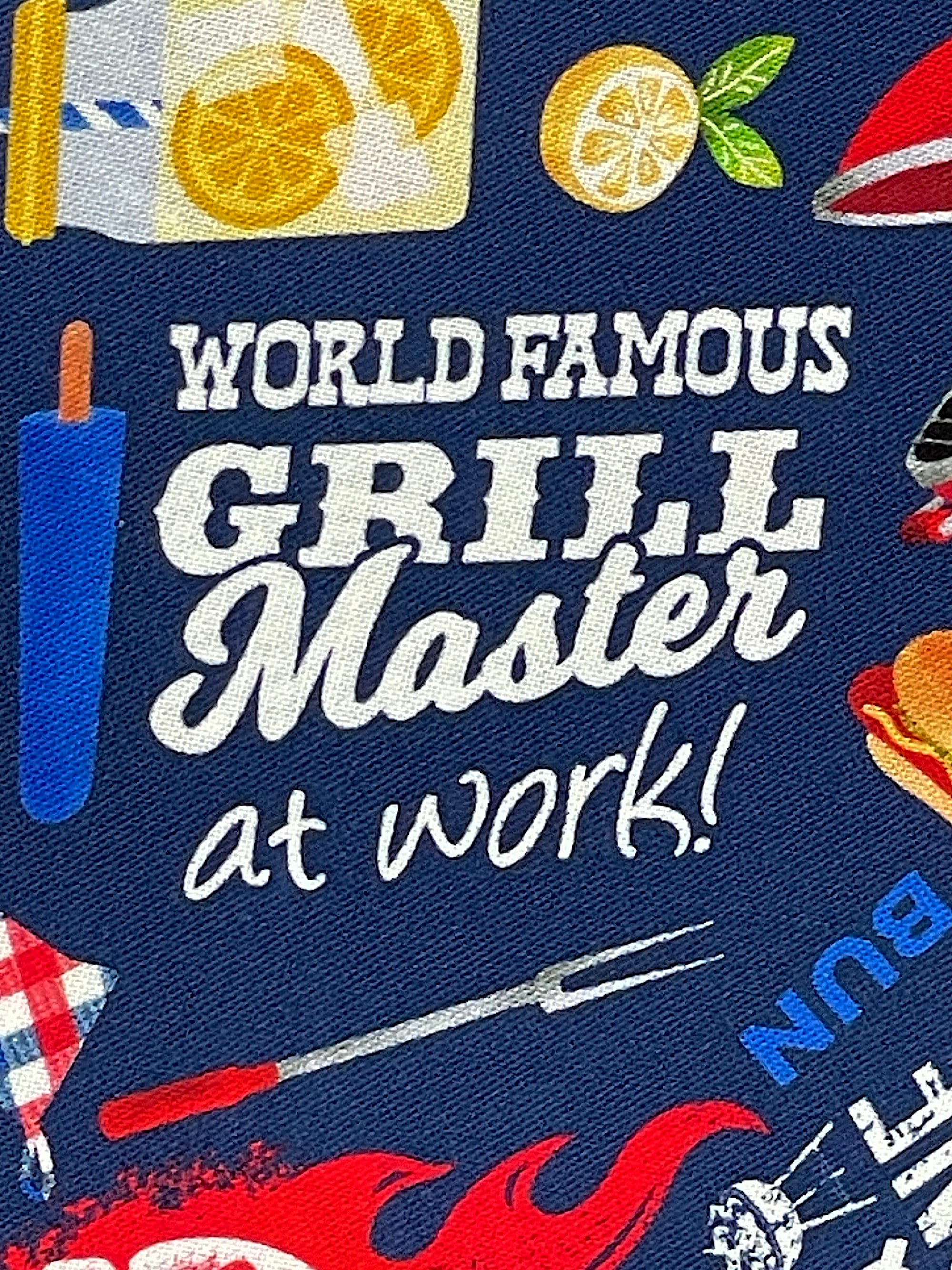 Close up of world famous grill master at work.