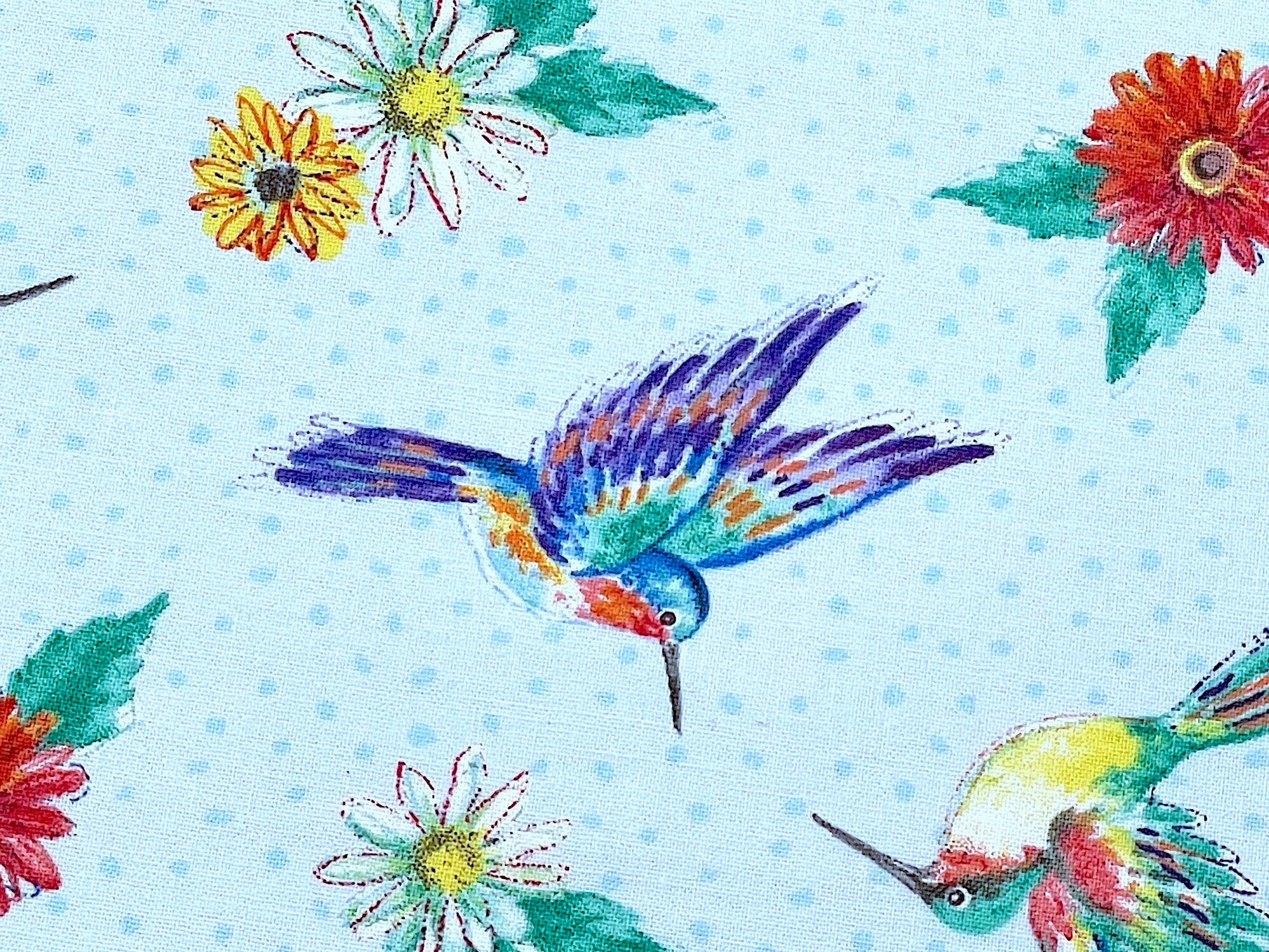 Blue Birds - Bird Fabric - Fanciful Flight - BIRD-65